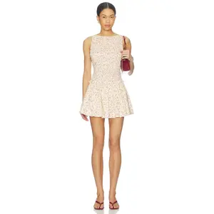 FAITHFULL THE BRAND Gala Mini Dress in Linnea Dot Panna