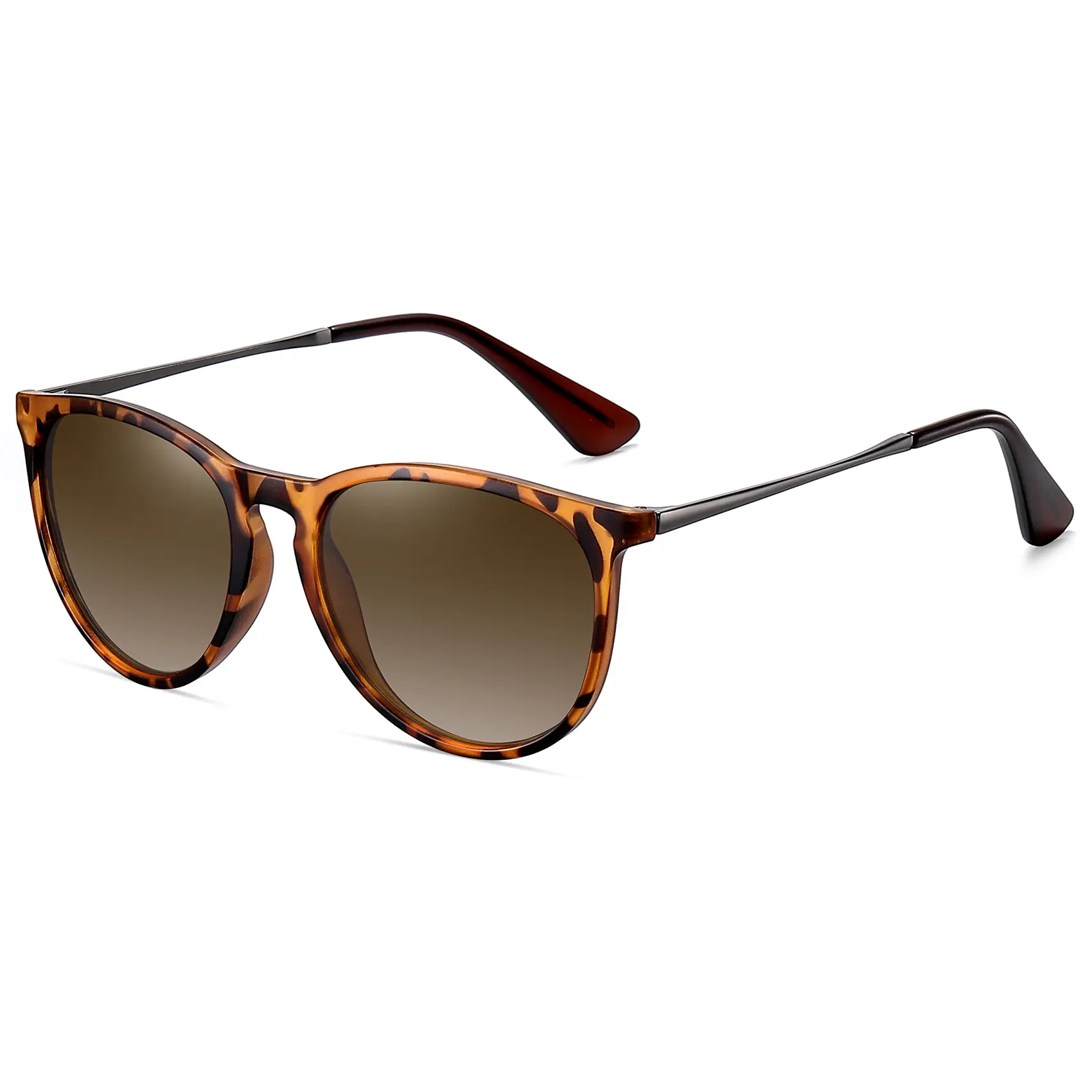 WOWSUN 2024 Polarized Tac Sunglasses - Unisex Retro Round, UV Protection, Trendy Vintage, Lightweight Durable, Stylish Fashion Accessories for Men, Trendy Vintage Sunglasses, Lightweight Durable Sunglasses