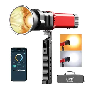 GVM PD60B 60W Studio Lights for COB Photography Lighting, Portable Led Video Light for Photographers in The Shape of Handheld Flashlight, Spotlight for APP Control, 2700-6800K, 49300LUX/0.5M