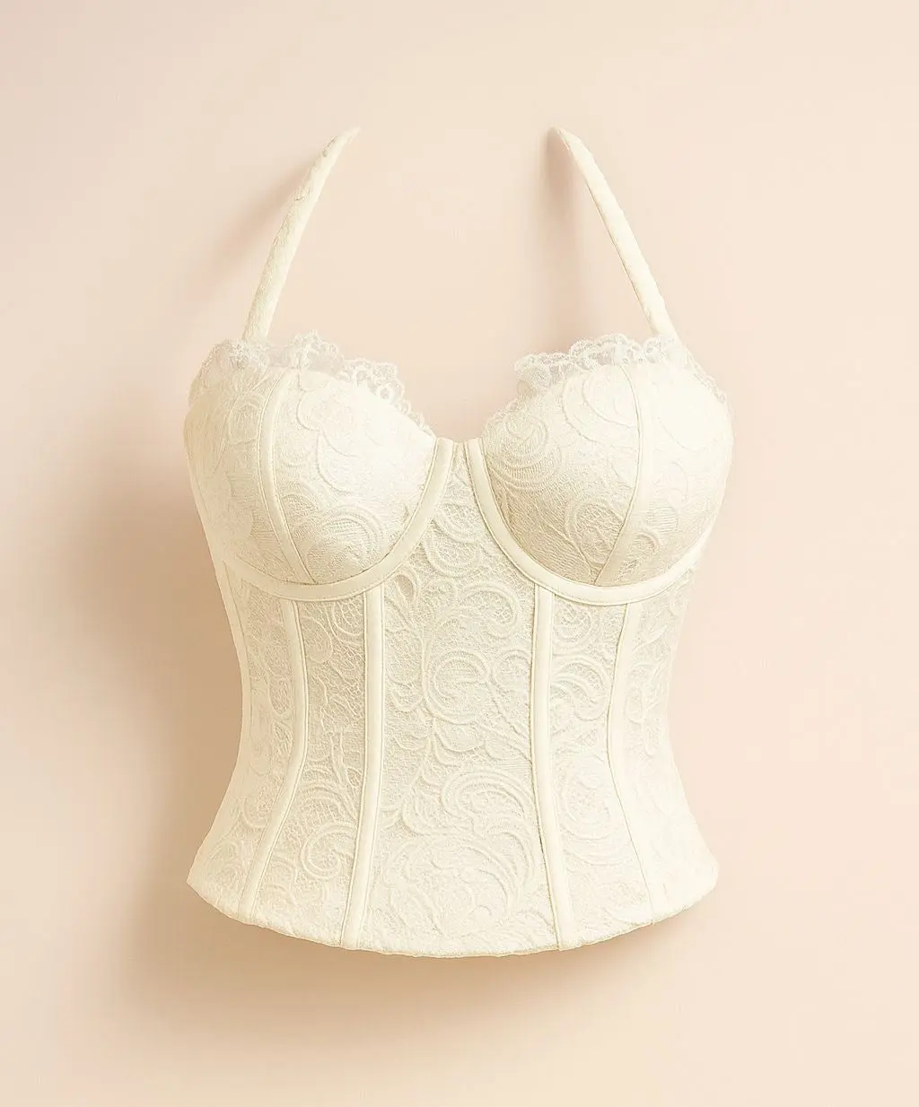 Halter Luxe Corset - Ivory