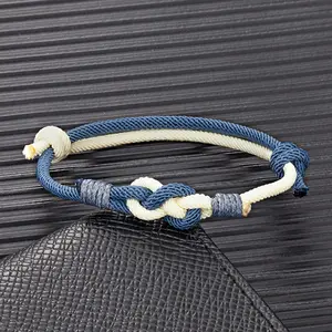 Lucky Men Women Sauvignon Blanc knot Rope Bracelet For Lovers Distance Couple Bracelet Minimalist Yoga Meditation Gifts