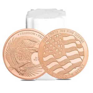 (Tube of 20) Golden State Mint Eagle 1 oz Copper Round