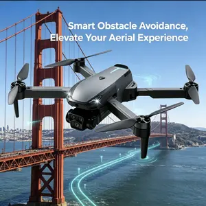 M8 Pro 2026 Foldable Aerial Drone with 4K UHD EIS Anti-Shake Camera, GPS Precise Positioning System, 5G WiFi FPV Real-time Transmission,   Intelligent Obstacle Avoidance, Auto Return, 360° Stunt Roll, 2 Batteries for Adults Beginners Aerial Photography