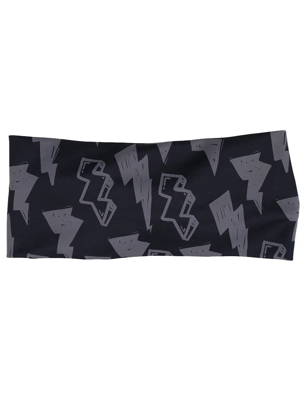 C V G Sporty Unisex Headband - Bold Thunderbolt Print, Casual Shadow Thunderstruck Design