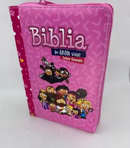 Biblia para Niñas Mi Gran Viaje Compacta letra grande con Cierre RV1960 rosas coronas Imitation Leather