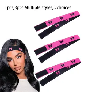 Elastic Wig Bands Adjustable Lace Melting Band Front Laying Strap Wrap To Lay Hairline Edges Wig Belt Tape for Grip Keeping Wigs in Place Spritz Spray Frontal Graduation