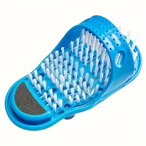 Foot cleansing brush cleaner, effective foot scrub massage device with suction cup, easy to remove dead skin, convenient for shower use