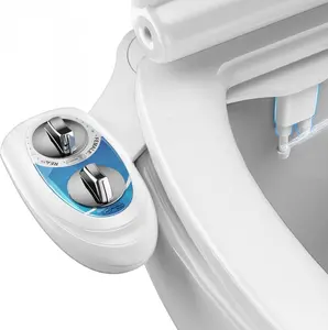 Bidet Attachment for Toilet, Non-Electric Self-Cleaning Bidet Seat Attachment, Fresh Cold Bidet Attachment for Feminine/Posterior Wash, with Adjustable  Control (Blue/White)