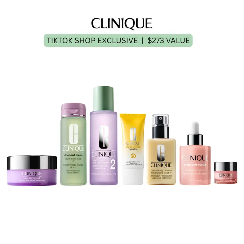 [Clinique] Repair and Glow Skincare Set | 7 Products | Makeup Set | Moisturizing | Hydrating | Lightweight