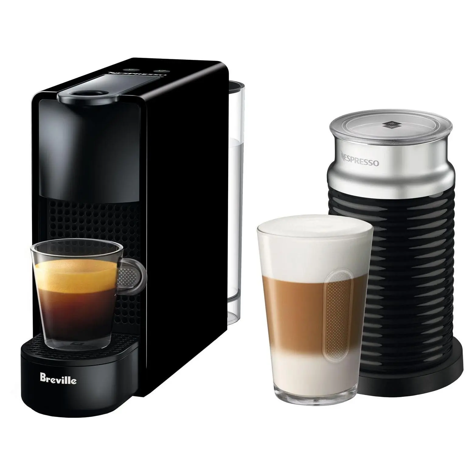 Nespresso Essenza Mini Coffee Machine w/ Frother by Breville Nespresso Essenza Mini Coffee Machine w/ Frother by Breville