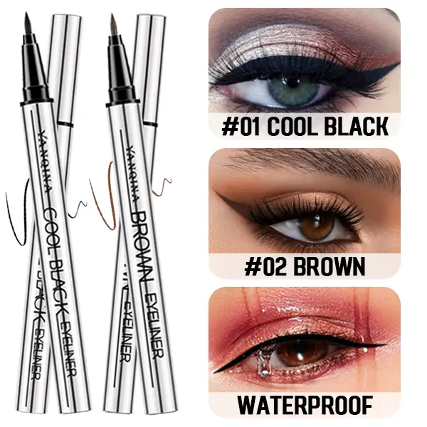 Long-Lasting Eyeliner -Lightweight, Waterproof, Vegan, Cruelty-Free, 24-Hour Smooth Application, Ultra- Creamy and Silky Smooth Texture Stay all-day Waterproof Liquid Eye Liner - Long-wear Eyeliner 1 Pcs