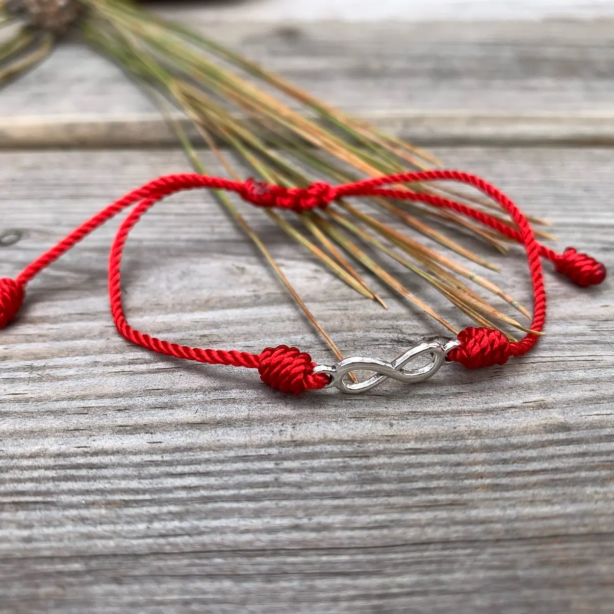 Infinite Love Red Single String Bracelet