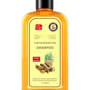 Ginger Shampoo for Hair Growth, Instant Regrowth , Anti-Fall , Care , Anti-Hair Loss (yellow, 280ML) Hair growth Shampoo , fights hair loss , promotes new hair growth