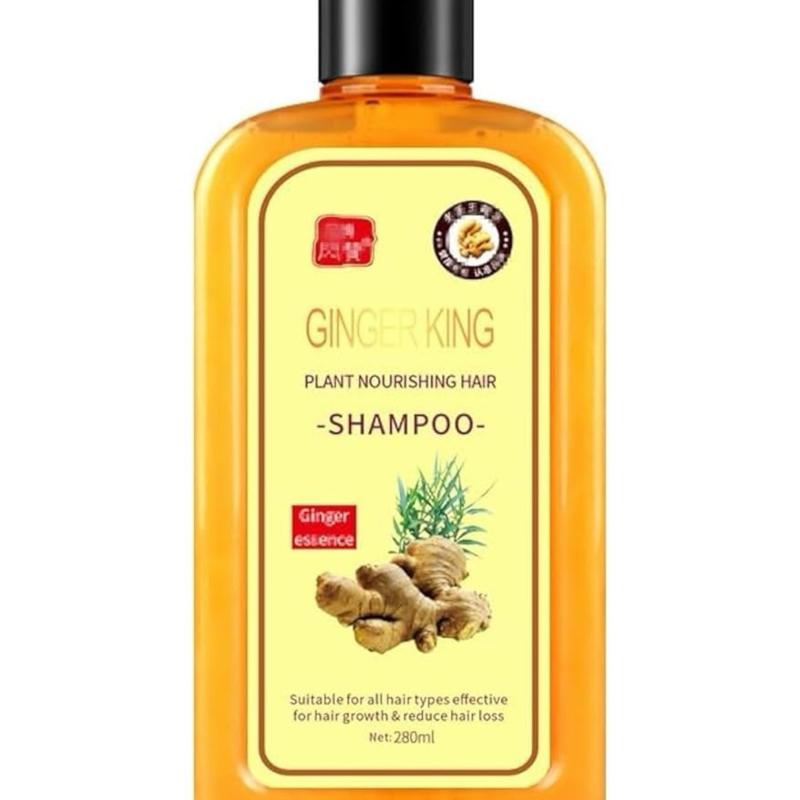 Ginger Shampoo for Hair Growth, Instant Regrowth , Anti-Fall , Care , Anti-Hair Loss (yellow, 280ML) Hair growth Shampoo , fights hair loss , promotes new hair growth