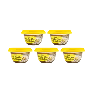 OTTOGI Premium Abalone Porridge - 5-Box Value Pack, Instant Korean Rice Soup, 2-Minute Ready Meal, 285g Each