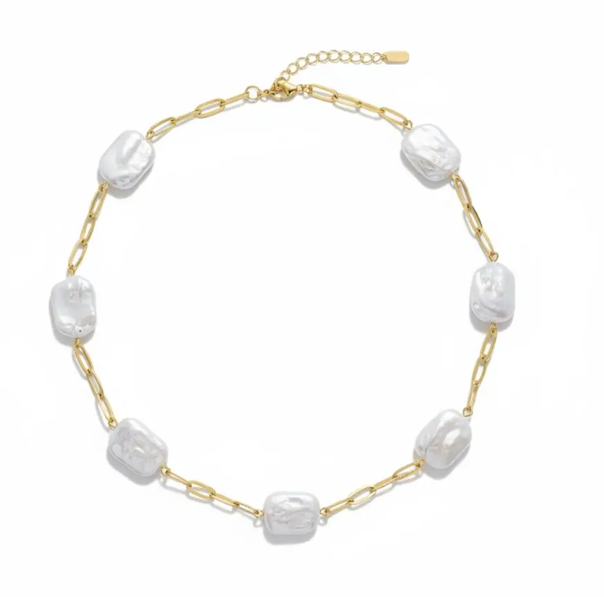 Sea Pearl Dainty Chain Necklace