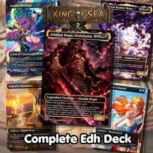 King of sea MTG Commander Deck | 100 Card EDH Proxy Set + Tokens | Custom Fantasy Art