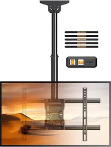 Ceiling TV Mount, Hanging TV Mount for 26–75 Inch Flat or Curved TVs (Fits 26–50 Inch) up to 99 lbs / 55 lbs, Full Motion TV Bracket with Swivel & Tilt, Max VESA 600x400mm#TikTokShopBlackFriday