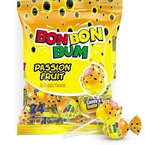 Colombina Bon Bon Bum Maracuya (Passion Fruit) 24 Pieces