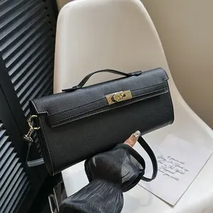 Genuine PU leather Bag classic long Handbag retro clutch and shoulder bag