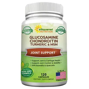 aSquared Nutrition Glucosamine Chondroitin Turmeric MSM Boswellia - 120 Capsules - Joint Support Supplement - Joint Support Relief Pills for Health - Natural Supplement for Back, Knee & Hands