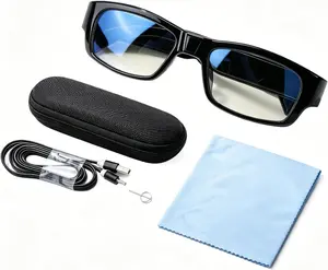 Smart Glasses with Camera, 1080P HD Video Recording Wearable Sports Action Eyewear with Wide Angle Lens and Stabilization for Cycling Hiking Outdoor Adventures
