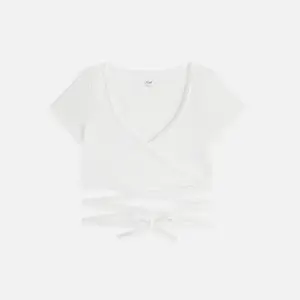 KITH Women's Ailee Monogram Towel Wrap Top SMALL - White (MSRP: $99)