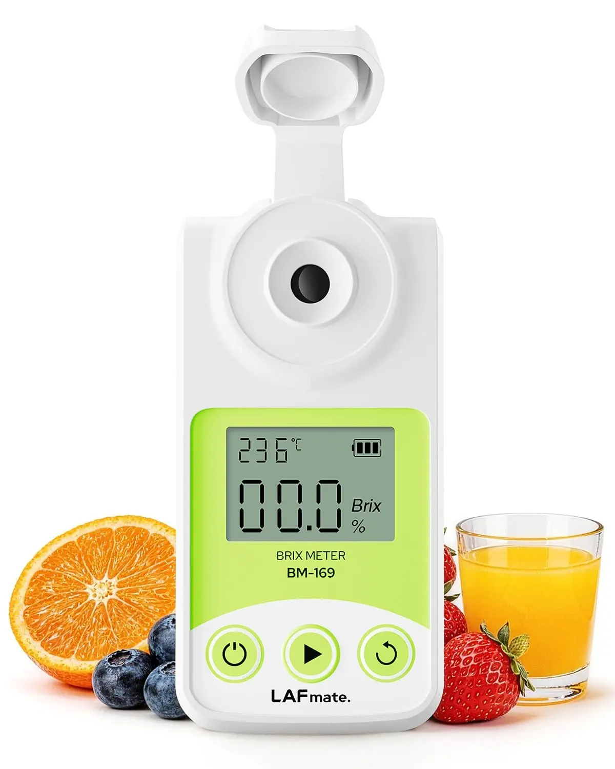 Digital Refractometer Range 0-55% Brix for Wine Making, Home Brewing, Brix Refractometer with ATC for Coffee, Juice,Fruit Brix Meter