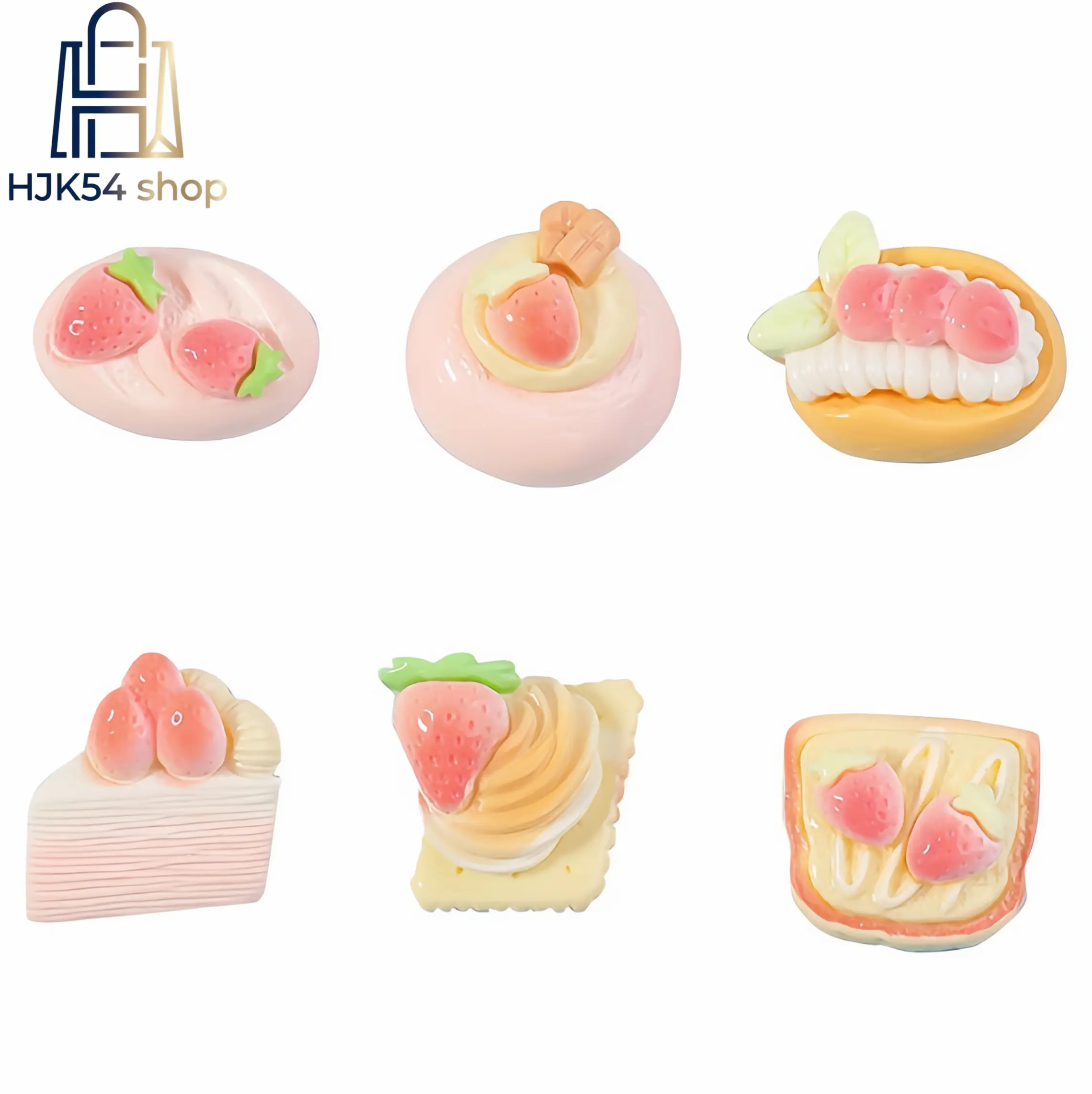 Strawberry Resin Charms, Kawaii Sweet Food Themed Flatback Cabochons for DIY Crafts, Scrapbooking, and Phone Case Embellishments, Cute, Strawberry Dessert, Mini, Crafting Fun, Flatback Design, Jewelry Making, Resin Charms & Pendants, Bedazzling Ideas, Col