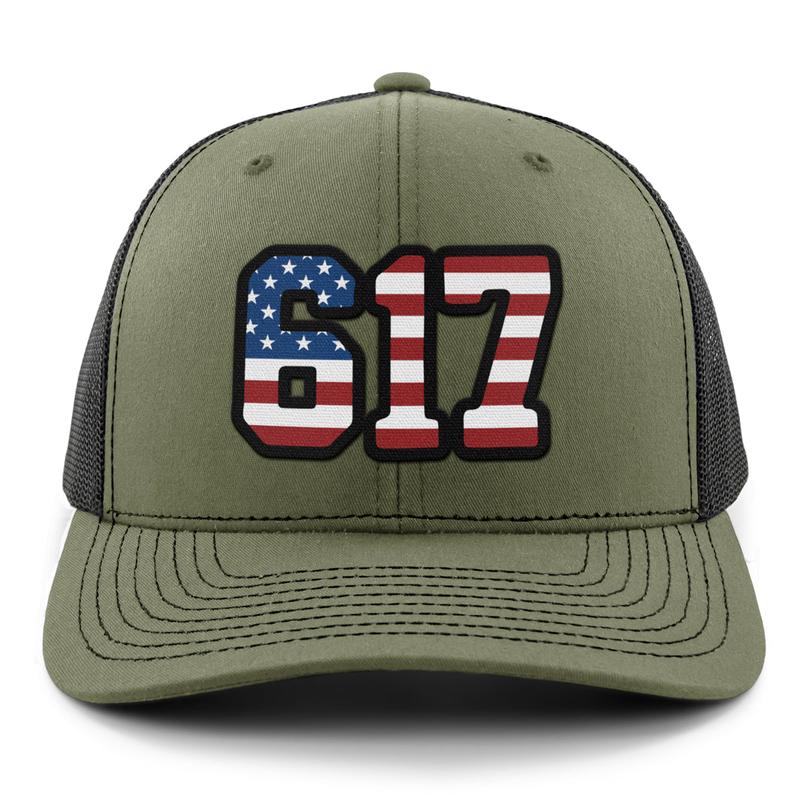 Boston 617 Stars & Stripes Classic Snapback Trucker Hat