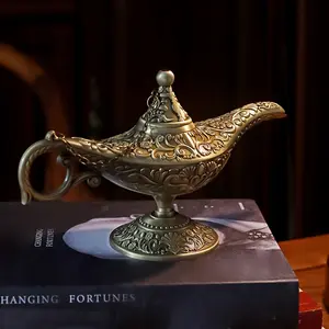 [Magic Lamp, One Thousand Nights] Russian Wishing Lamp - Aladdin's Magic Lamp, One Thousand And One Nights Blessings, Southeast Asian Style Crafts Ornaments for Living Room