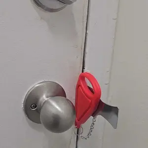 Portable Door Lock Solid Heavy Duty for Additional Safety 2-Pack Hardware Industrial Universal Compatibility Easy Installation Enhanced Security