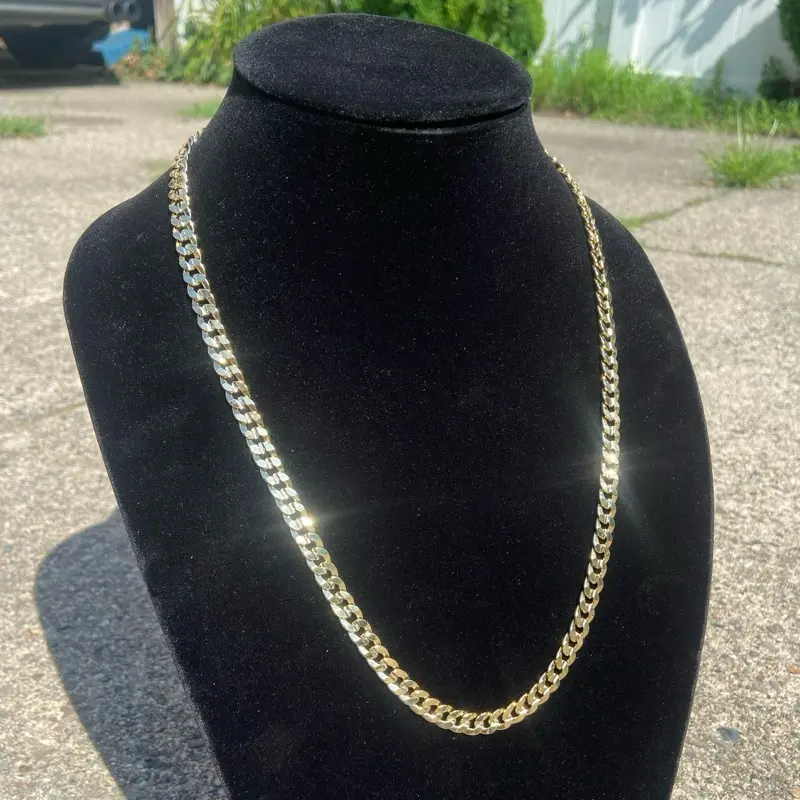 14k Gold Layered Cuban Men’s Women’s Chain 20in 7mm