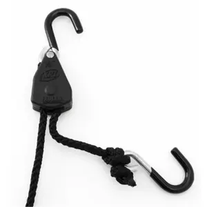 212 MAIN Pro-Grip Synthetic Rope Lock Tie Down with Nylon 66, 5.5 ft x 0.13 in Extreme Tensioning Rope, Coated Hook, Quick-Release, 40-Lb Assumed Load Capacity