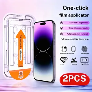 2-Pack 4K Ultra HD Tempered Glass Screen Protector for iPhone 16/17 Pro Max 17 Air 16e 15 14 Plus Max, Full Coverage, Anti-Fingerprint, Anti-Shatter