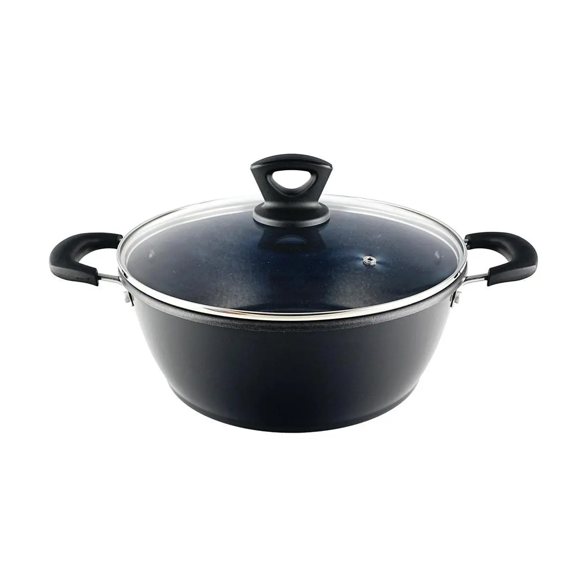 COOKER KING 28CM German Style Enameled Cast Iron Dutch Oven - Large Capacity Soup Pot for Stewing, Braising, Boiling Pasta, Cooking Porridge & Soups - Versatile Kitchen Cookware