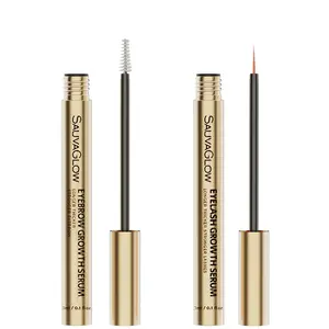 SauvaGlow Eyelash Growth Serum - Plant-Derived Natural Formula for Longer & Thicker Lashes - Non-Irritating Formula
