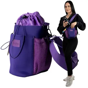 Water bottle holder bag adjustable strap