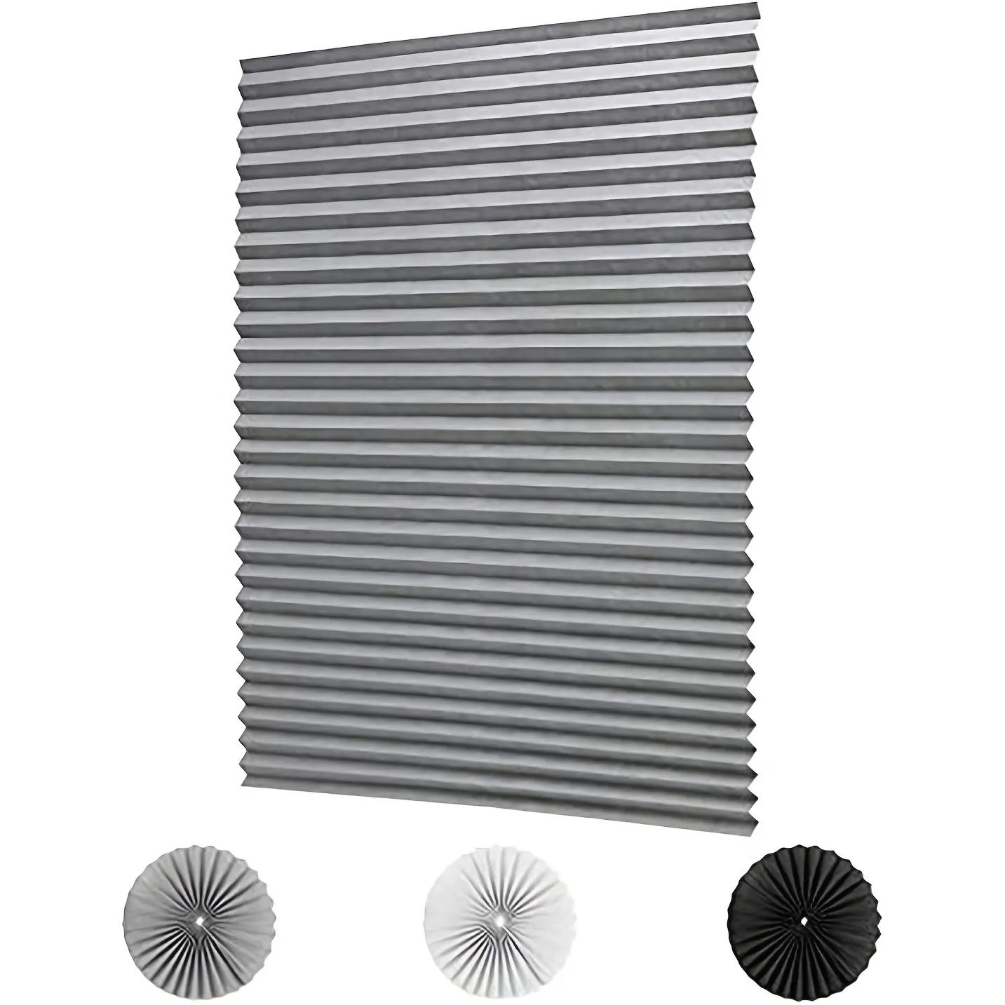 Luxury UV-Blocking Pleated Curtain Single Panel - Solid Color Pet-Friendly Elegant Lightweight Fabric, Privacy Protection, Window Decorations Supplies for Apartments, Bedrooms