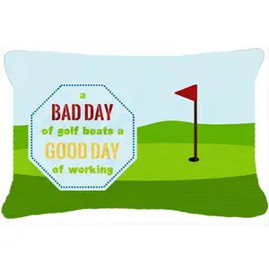 Carolines Treasures  A Bad Day At Golf Indoor & Outdoor Fabric Decorative Pillow