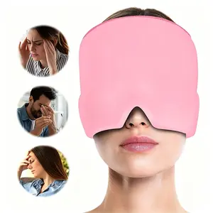 Migraine Headache Relief Cap,  Head Wrap for Tension and Stress Relief Headache Relief with Hot/Cold Gel Head Ice Pack with Face and Eye Headache Mask Suitable for Home breaks, before sleep office