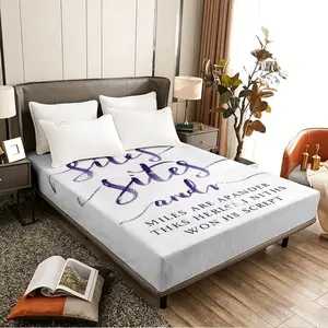 Purple handwritten English lettering decorative foam mattress, suitable for bedrooms, rental apartments, student dormitories, and is an essential for sleep.