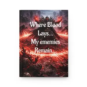 Dark Necromancer Battle Scene Hardcover Journal | Gothic Fantasy Notebook