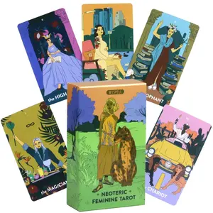 Modern Women Tarot Cards Set with Imagery and Symbols, 78pcs/set Portable Tarot Deck for Fortune Telling and Spiritual Guidance, Perfect Gift for Ages 14 and Up, Tarot Card Game