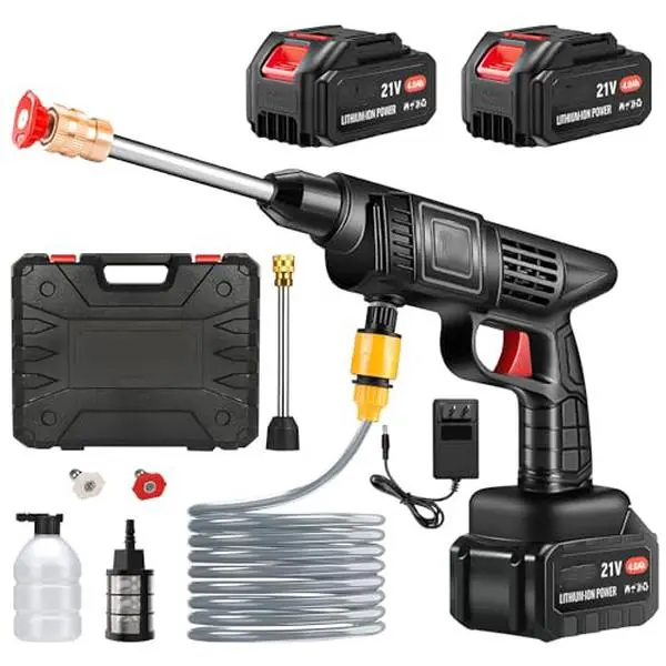 Electric Pressure Washer Power Washer Electric Powered Power Wash Power Washers with AdjustableNozzle, Pressure Cleaning Machine with Foam Cannon for Cars, Fences, Driveways, Patios, Home Cleaning