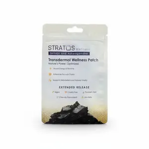 STRATOS Premium Shilajit & Ashwagandha Patches – Daily Herbal Wellness Support with Vitamins & Minerals