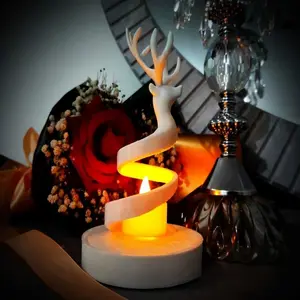 Charming Spiral Elegant Reindeer Ornament, Multifunctional Decorative Piece, Modern Design, Lightweight Plastic, Indoor Decoration