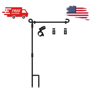 Garden Flag Stand, Premium Garden Flag Holder Pole Metal Powder