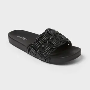 Women’s Harlow Slide Sandals - Universal Thread Black 7