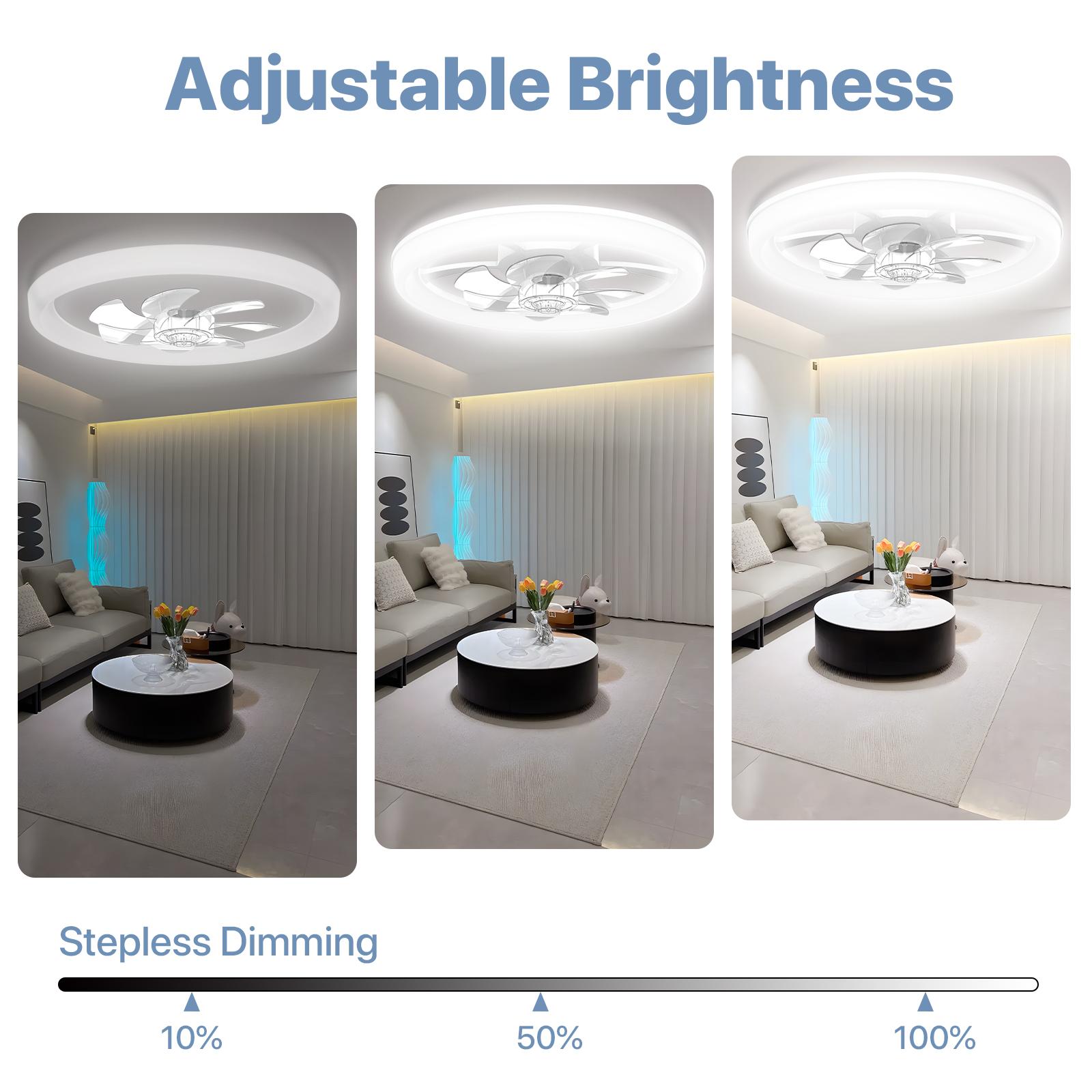 GALENTAL Dimmable Modern LED Fan Light, Ceiling Fan With Light Remote, 3 LED Color Temperature, 6 Speed Noiseless AC Motor, Timer Setting,Adjustable Brightness,White Fandelier Ceiling Fans for Bedroom,Dining room, Living room, Study, Valentine's Day GALENTAL Dimmable Modern LED Fan Light, Ceiling Fan With Light Remote, 3 LED Color Temperature, 6 Speed Noiseless AC Motor, Timer Setting,Adjustable Brightness,White Fandelier Ceiling Fans for Bedroom,Dining room, Living room, Study, Valentine's Day